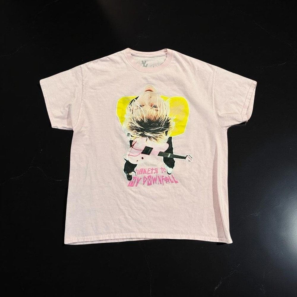 Machine Gun Kelly Tickets to My Downfall Graphic T Shirt Adult Size Large